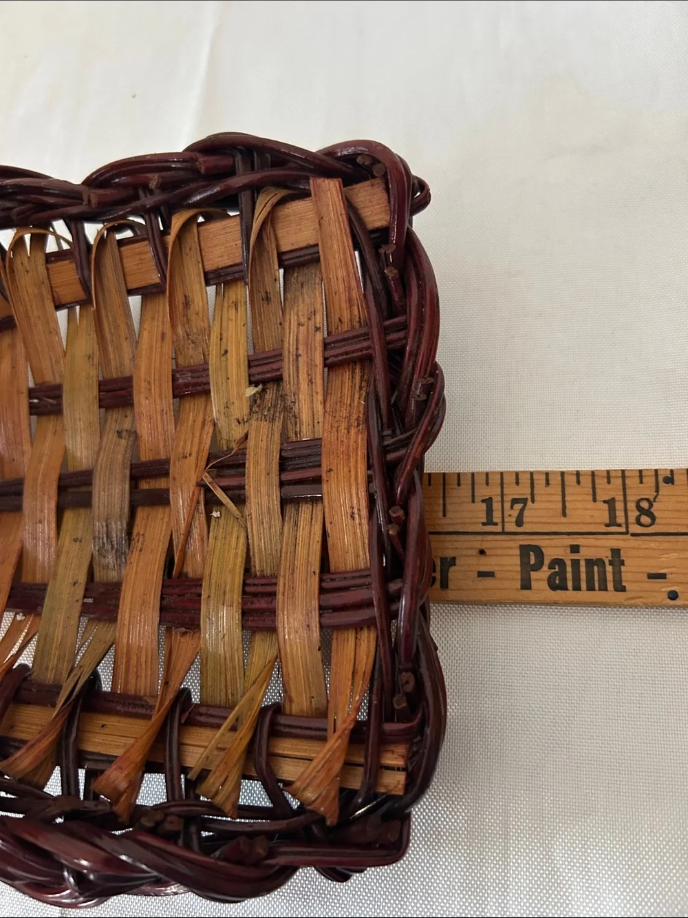 Handwoven Decorative cornucopia Basket - Brown and Dark Brown